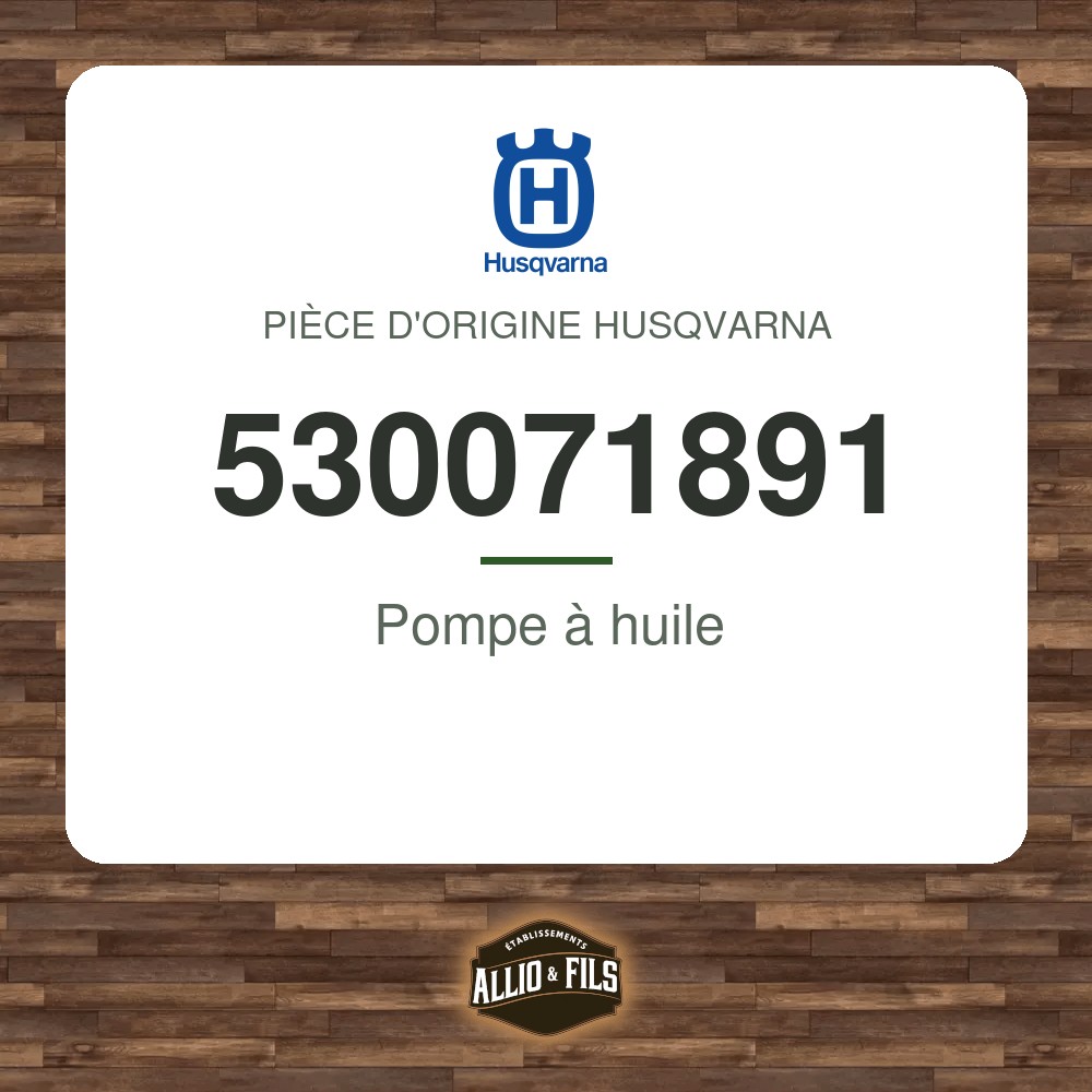 Pompe à huile - Husqvarna 530071891