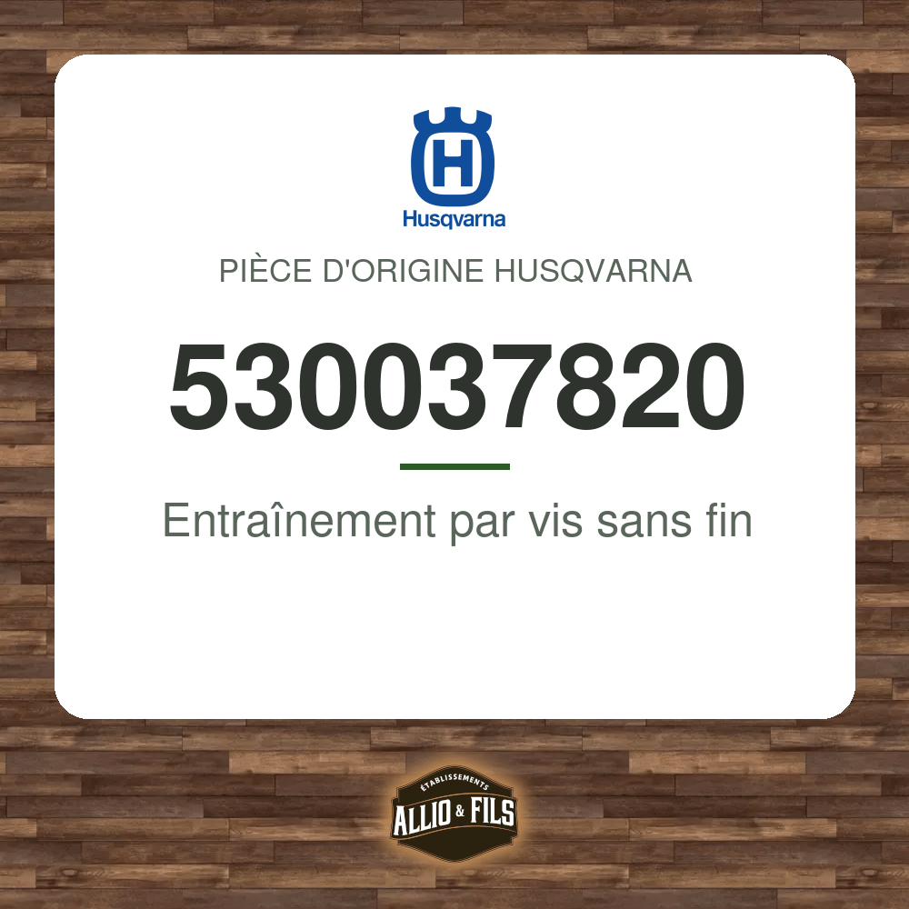 Entraînement par vis sans fin - Husqvarna 530037820