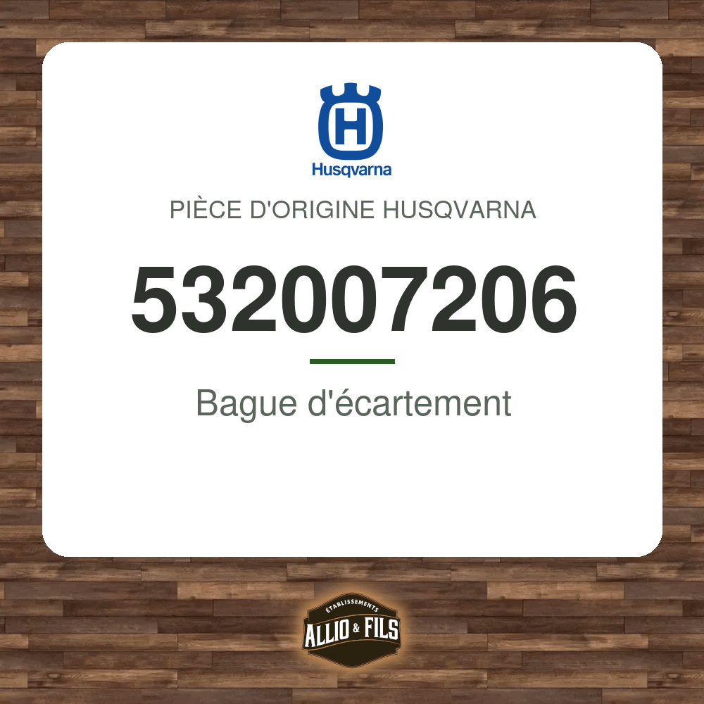 Bague d'écartement - Husqvarna 532007206