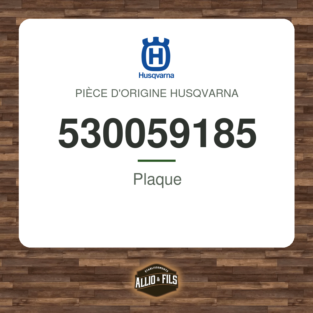 Plaque - Husqvarna 530059185
