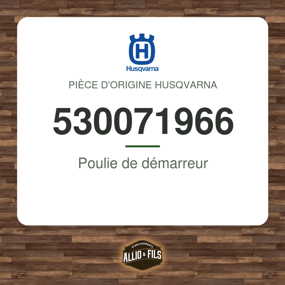 Poulie de démarreur - Husqvarna 530071966