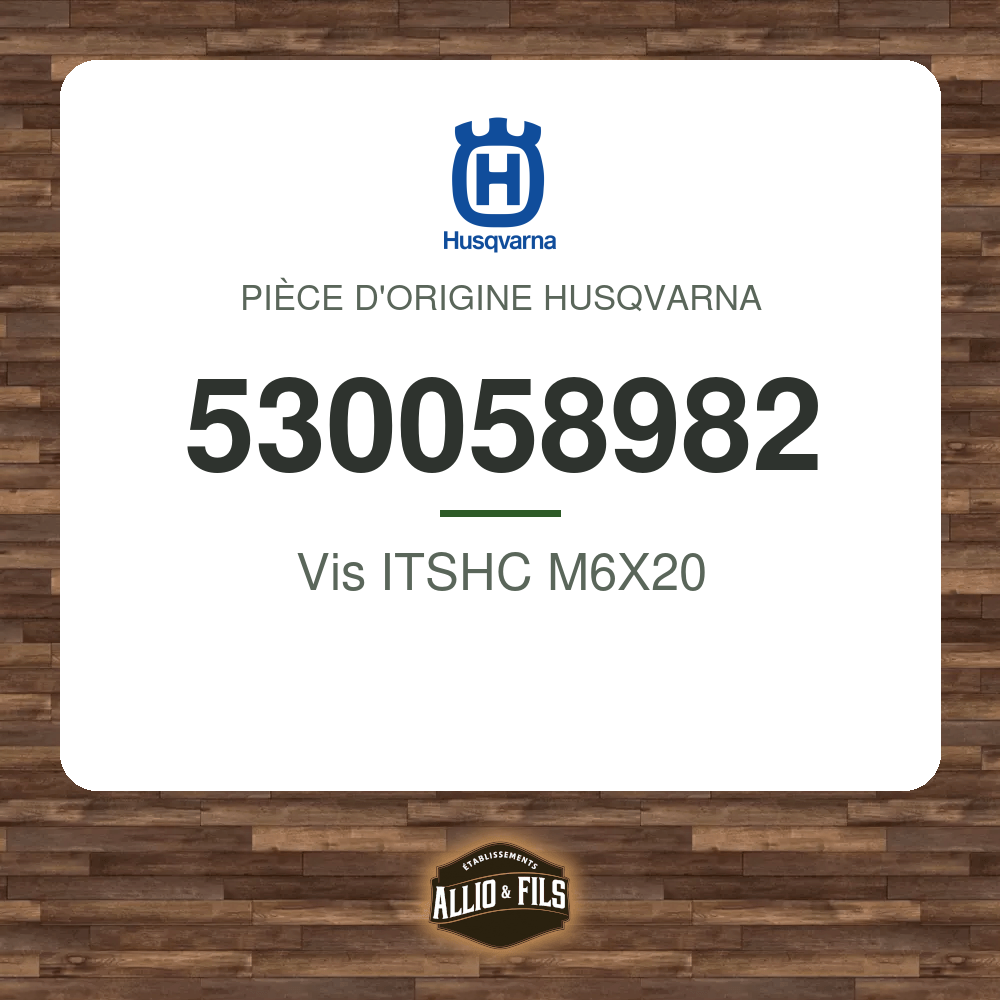 Vis ITSHC M6X20 - Husqvarna 530058982