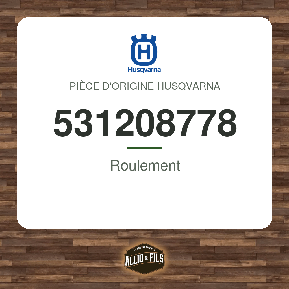 Roulement - Husqvarna 531208778
