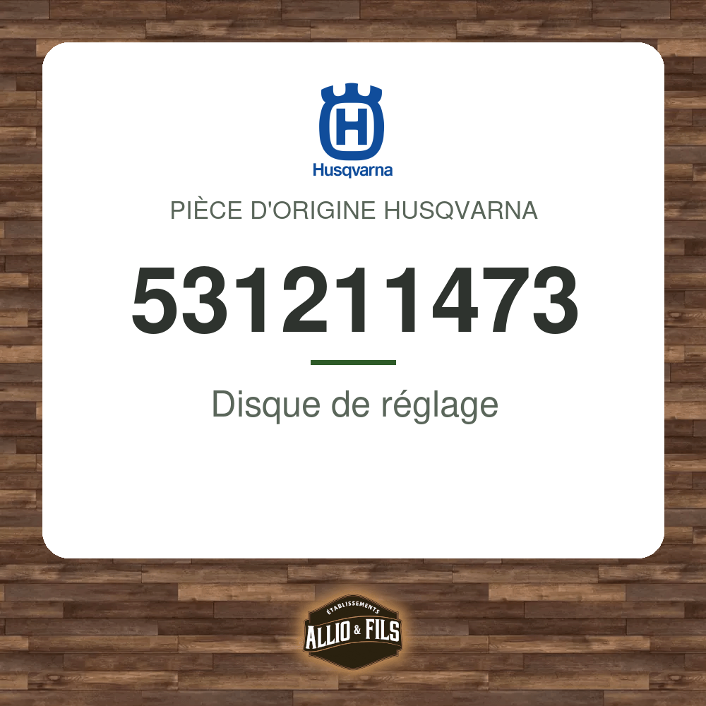 Disque de réglage - Husqvarna 531211473