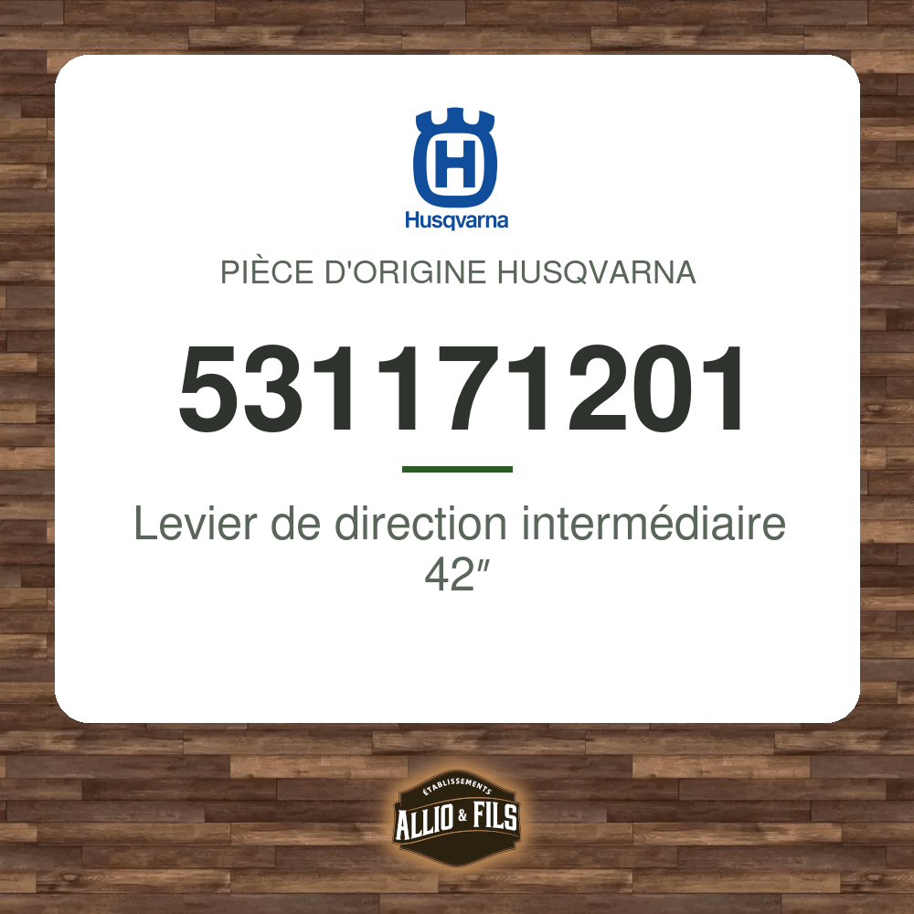 Levier de direction intermédiaire 42″ - Husqvarna 531171201