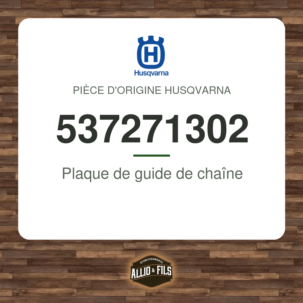 Plaque de guide de chaîne - Husqvarna 537271302