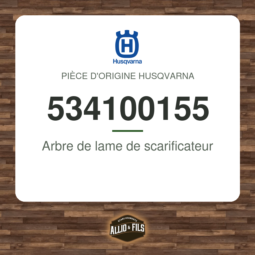 Arbre de lame de scarificateur - Husqvarna 534100155