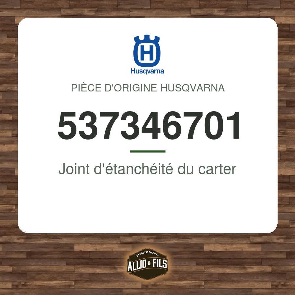 Joint d'étanchéité du carter - Husqvarna 537346701