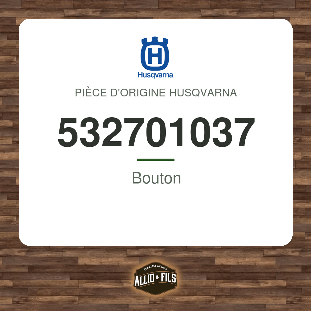 Bouton - Husqvarna 532701037
