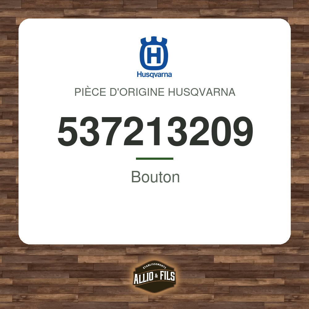 Bouton - Husqvarna 537213209