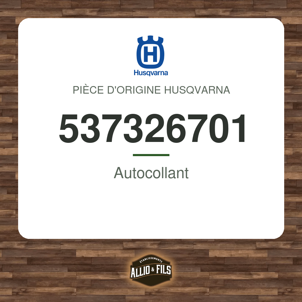 Autocollant - Husqvarna 537326701
