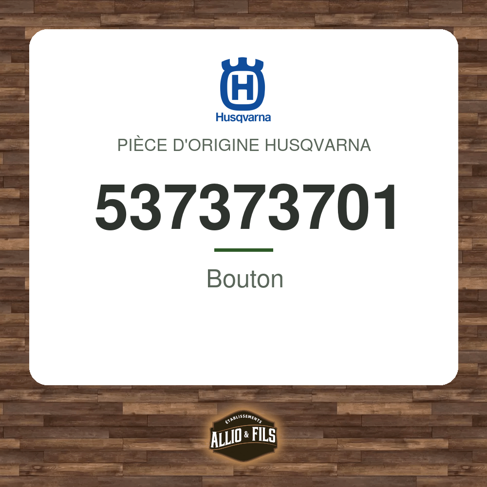 Bouton - Husqvarna 537373701