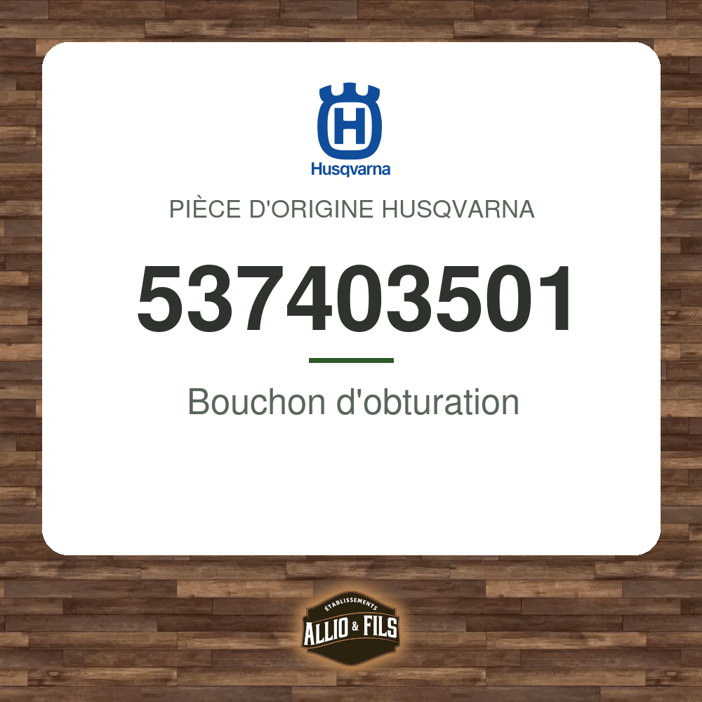 Bouchon d'obturation - Husqvarna 537403501