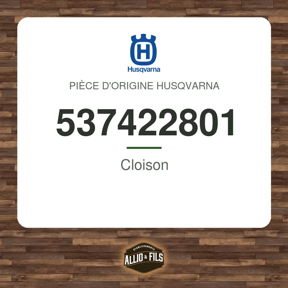 Cloison - Husqvarna 537422801