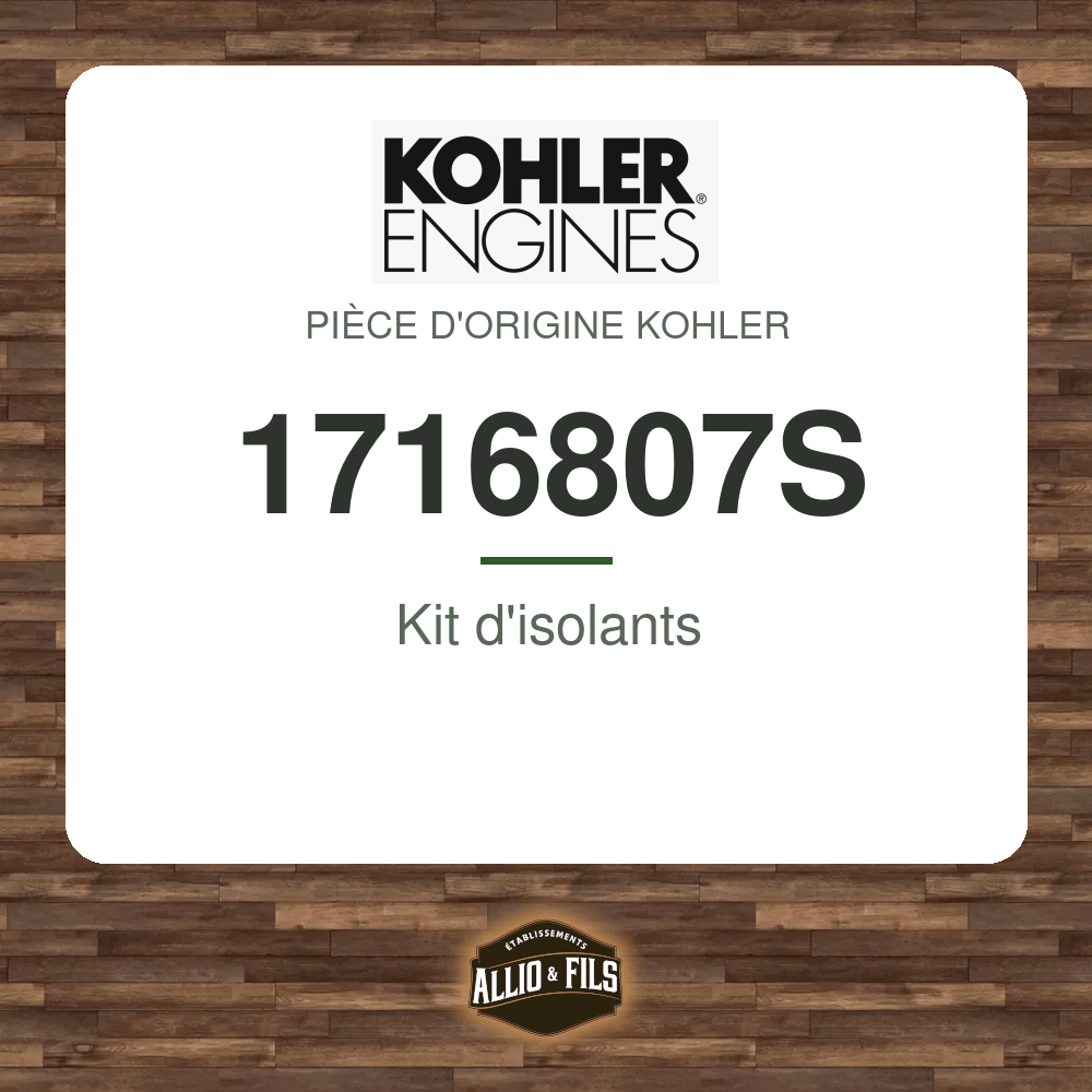 Kit d'isolants - Kohler 1716807S