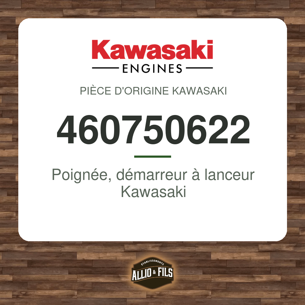 Poignée, démarreur à lanceur Kawasaki - Kawasaki 460750622