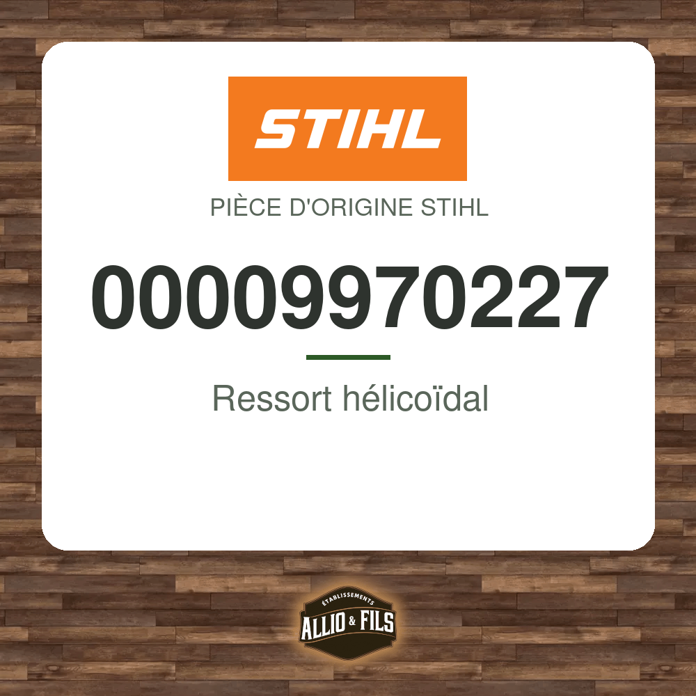 Ressort hélicoïdal - Stihl 00009970227