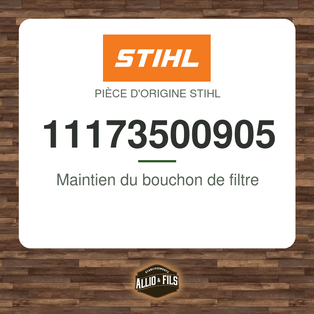 Maintien du bouchon de filtre - Stihl 11173500905