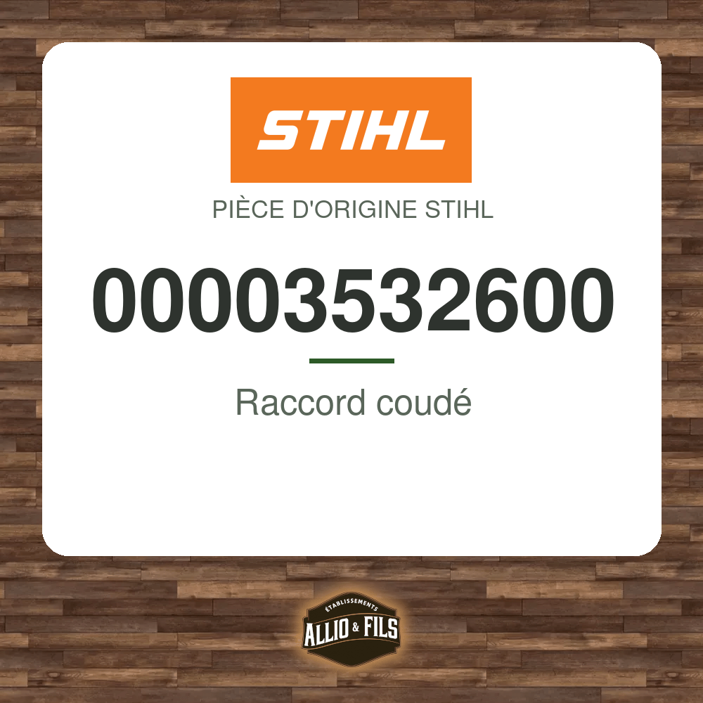Raccord coudé - Stihl 00003532600