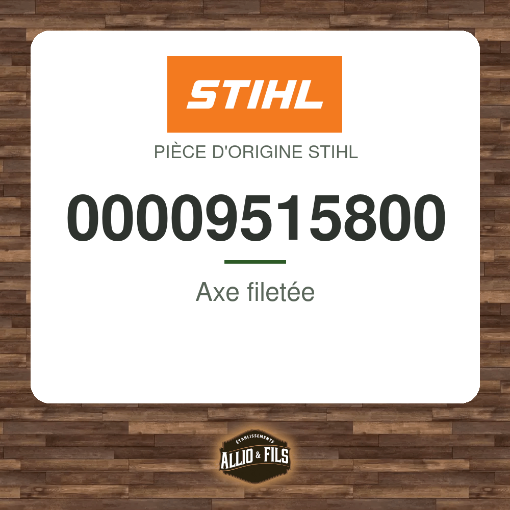 Axe filetée - Stihl 00009515800