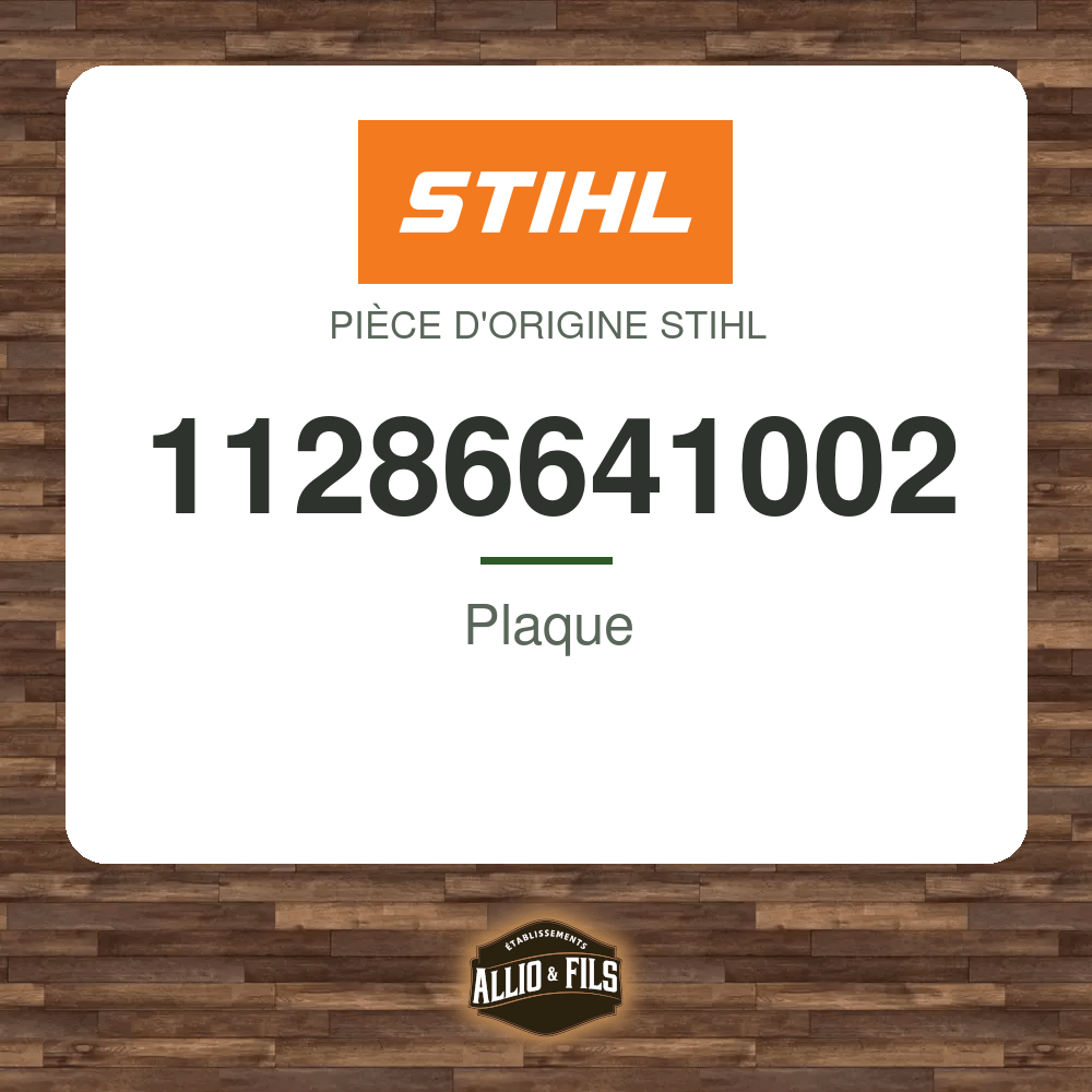 Plaque - Stihl 11286641002