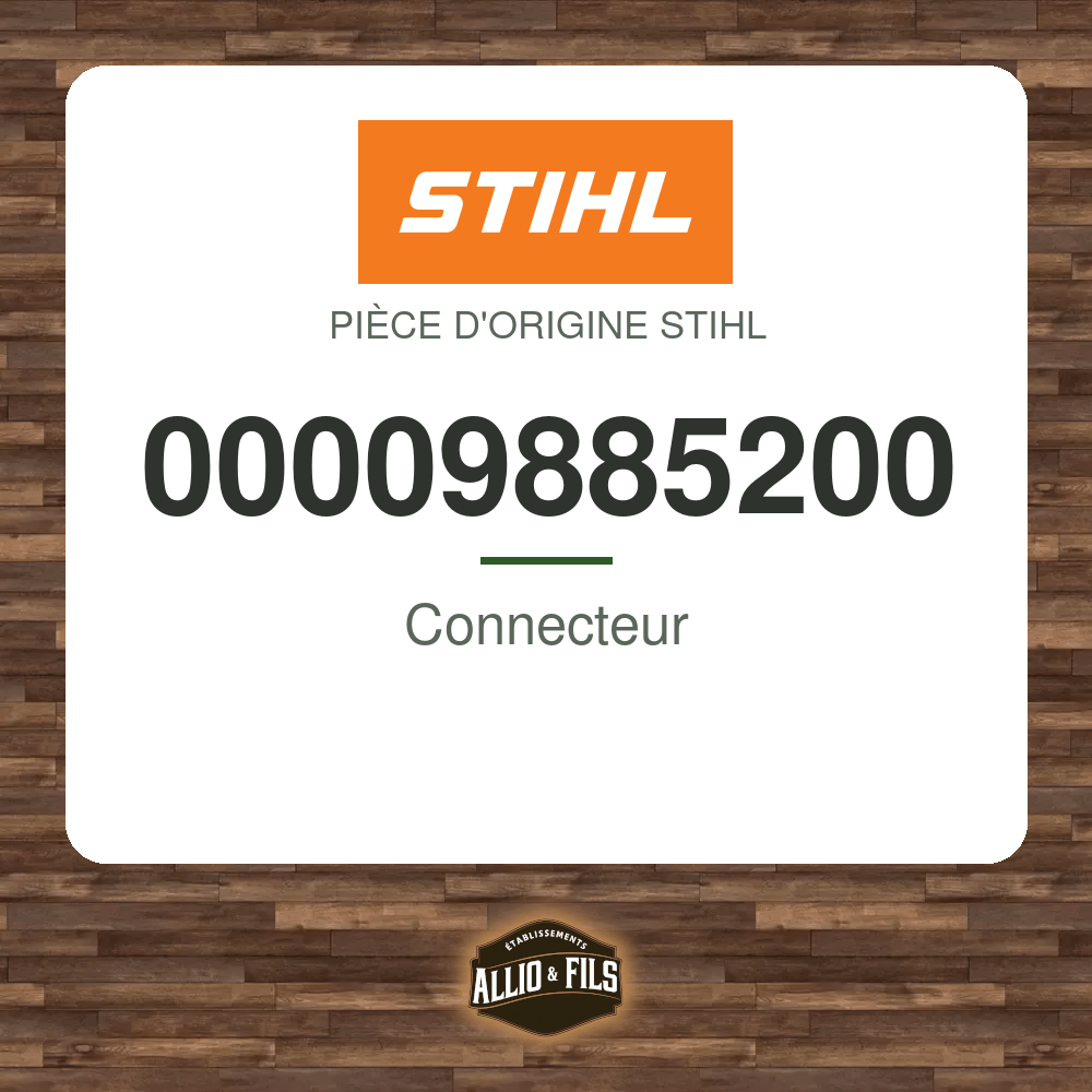 Connecteur - Stihl 00009885200