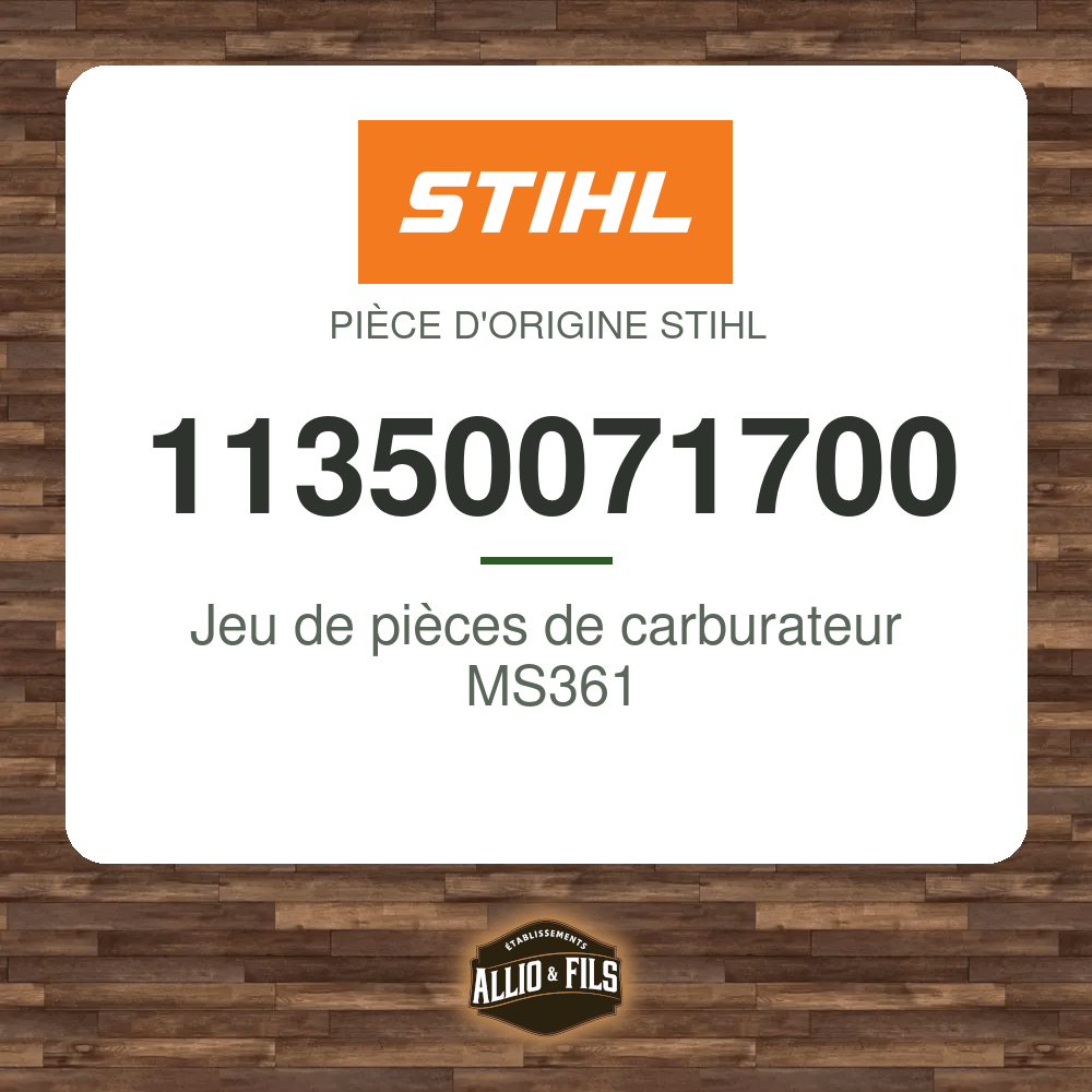 Jeu de pièces de carburateur MS361 - Stihl 11350071700