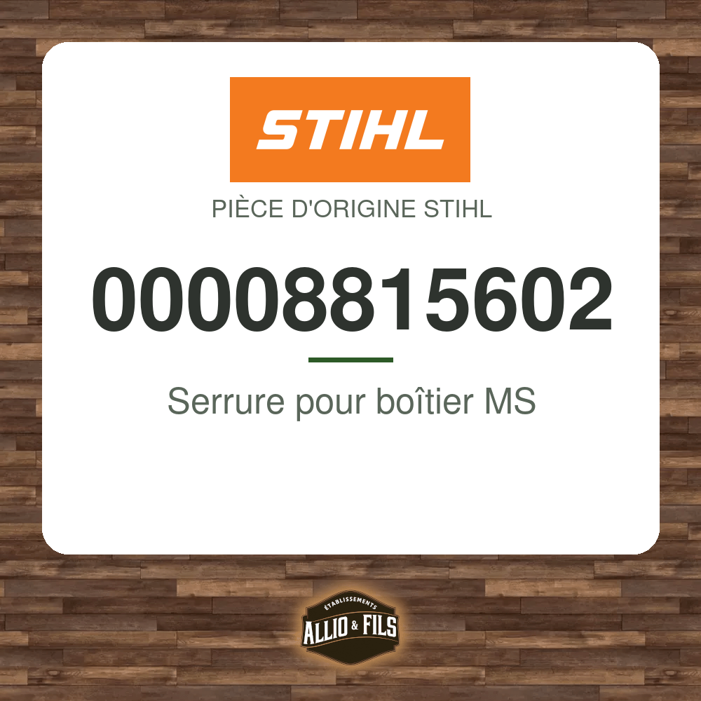 Serrure pour boîtier MS - Stihl 00008815602