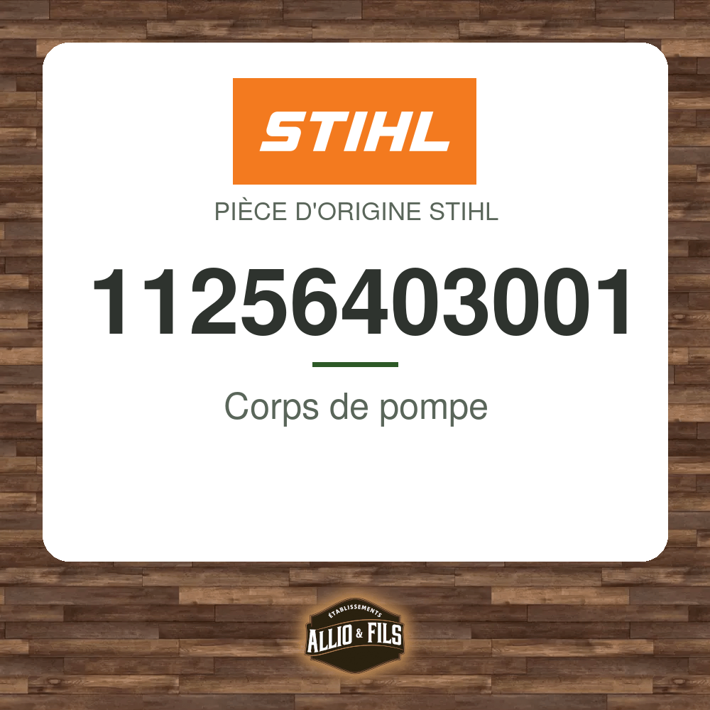 Corps de pompe - Stihl 11256403001