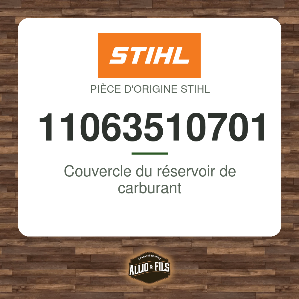 Couvercle du réservoir de carburant - Stihl 11063510701