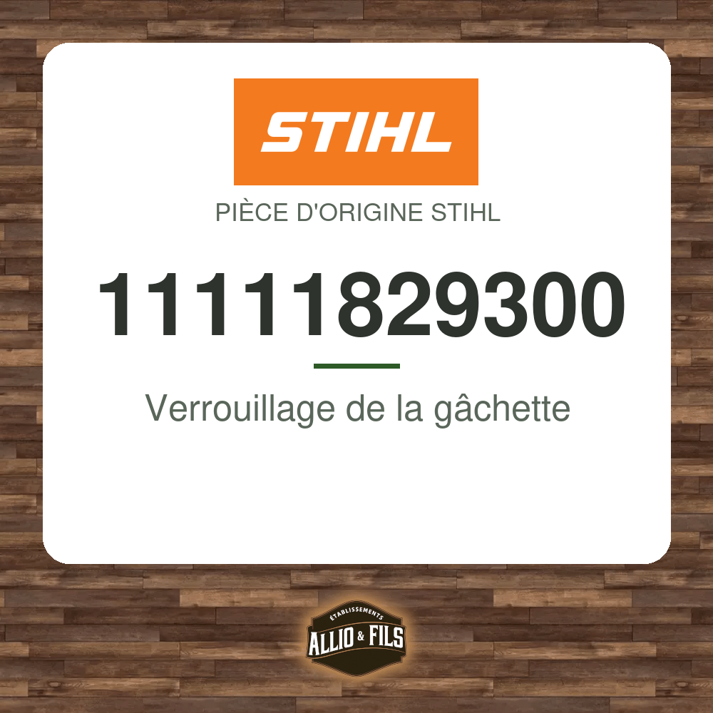 Verrouillage de la gâchette - Stihl 11111829300