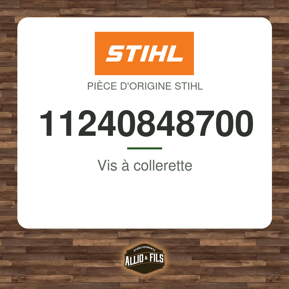 Vis à collerette - Stihl 11240848700