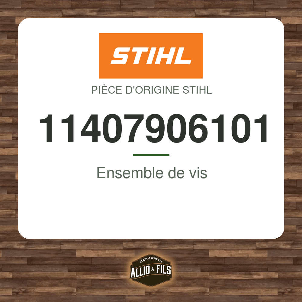 Ensemble de vis - Stihl 11407906101