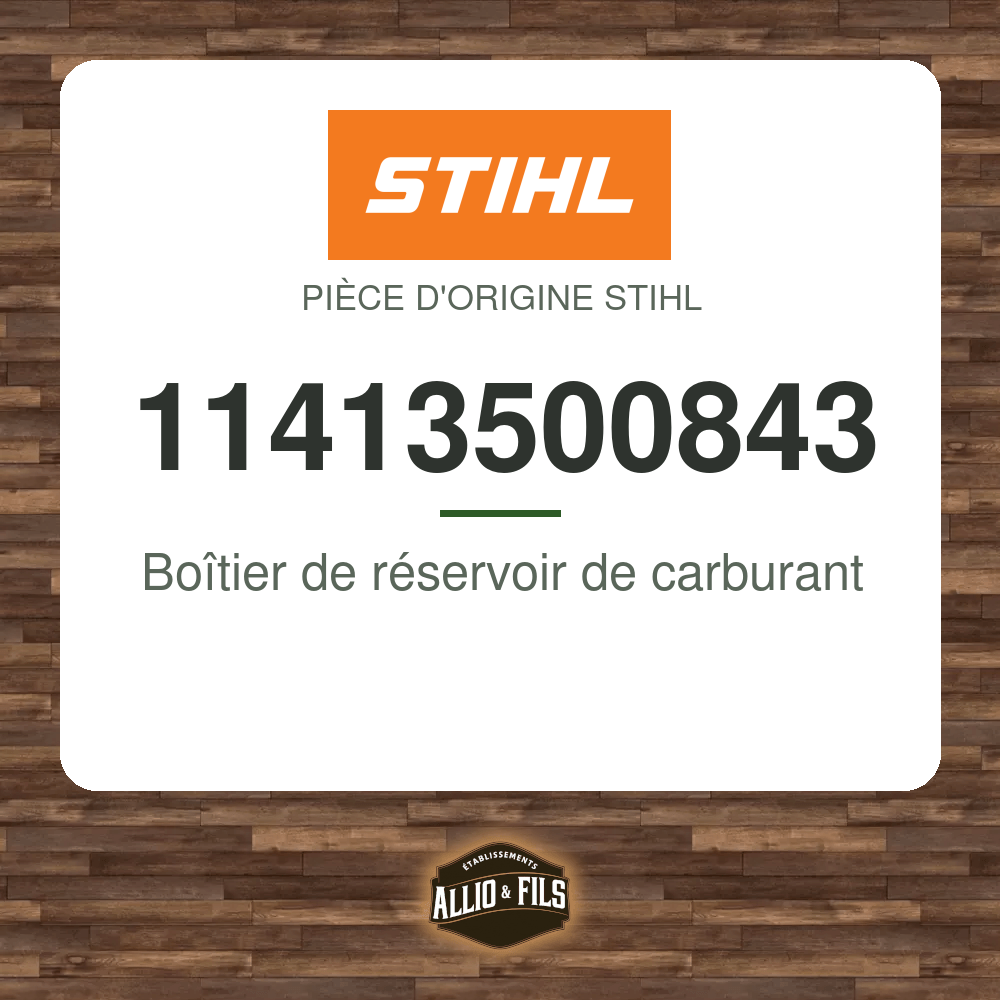 Boîtier de réservoir de carburant - Stihl 11413500843