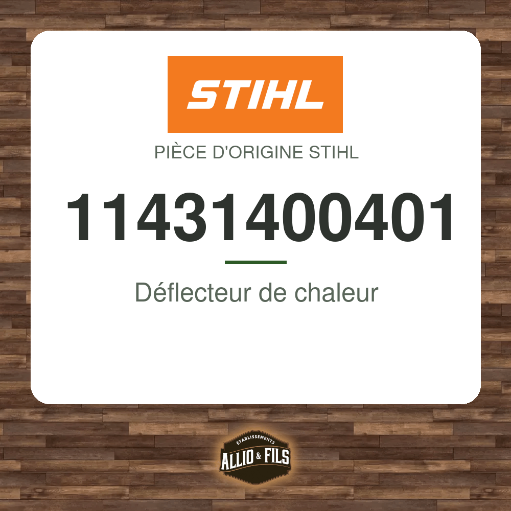 Déflecteur de chaleur - Stihl 11431400401