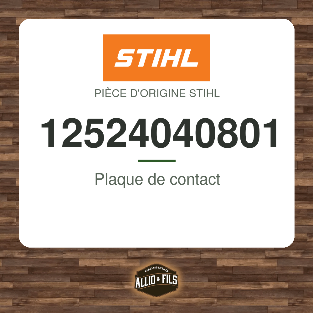 Plaque de contact - Stihl 12524040801