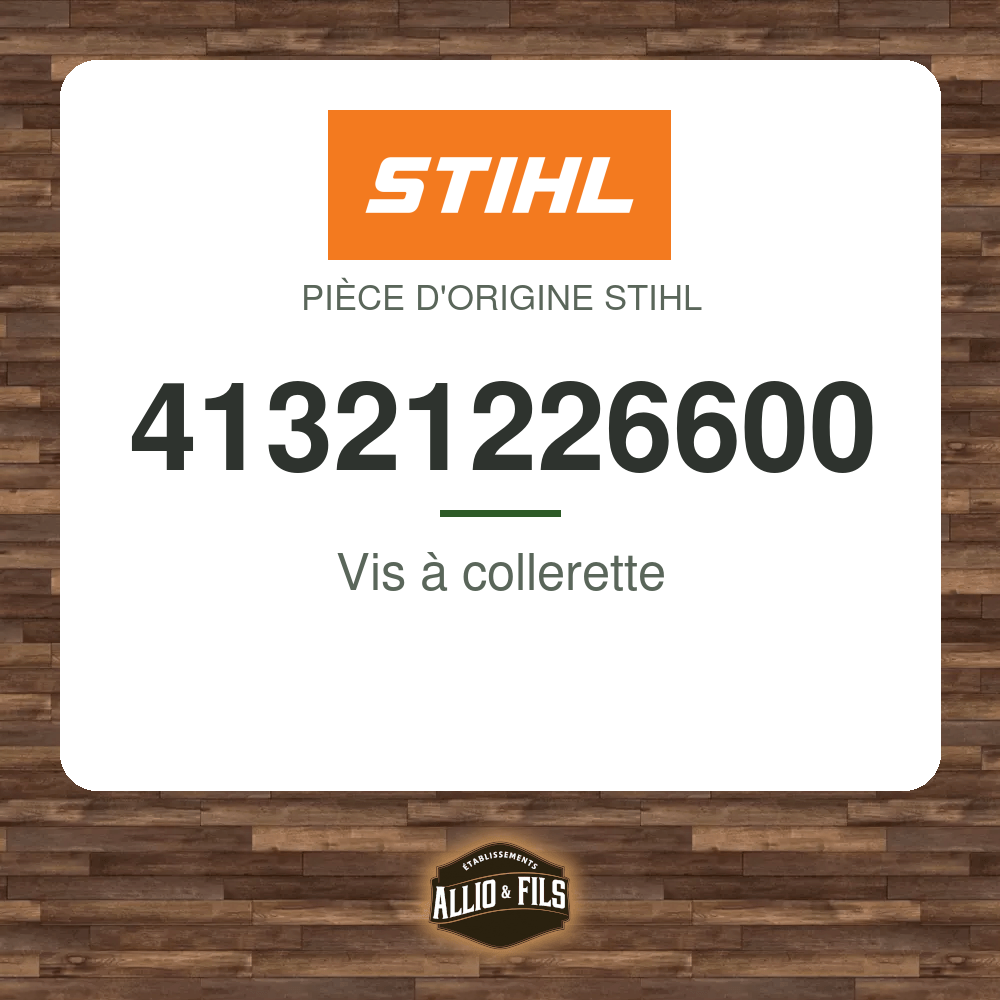 Vis à collerette - Stihl 41321226600