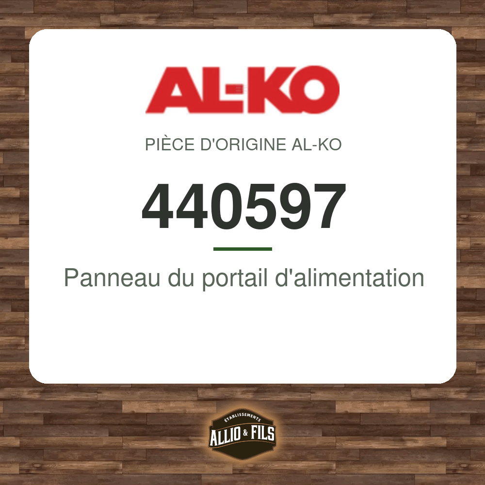 Panneau du portail d'alimentation - AL-KO 440597