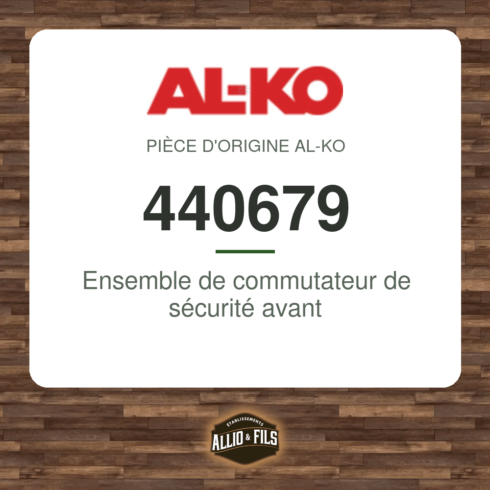 Ensemble de commutateur de sécurité avant - AL-KO 440679