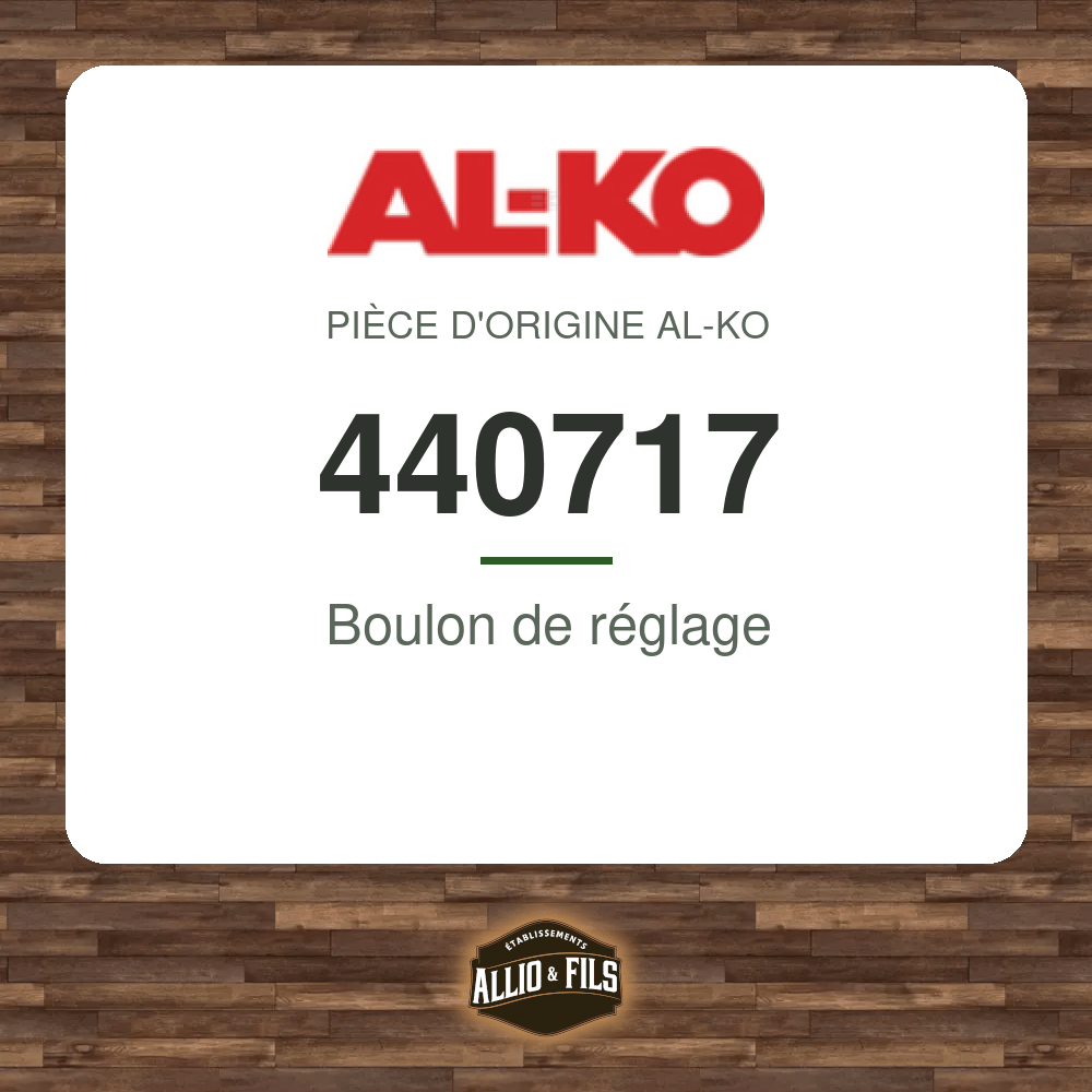 Boulon de réglage - AL-KO 440717