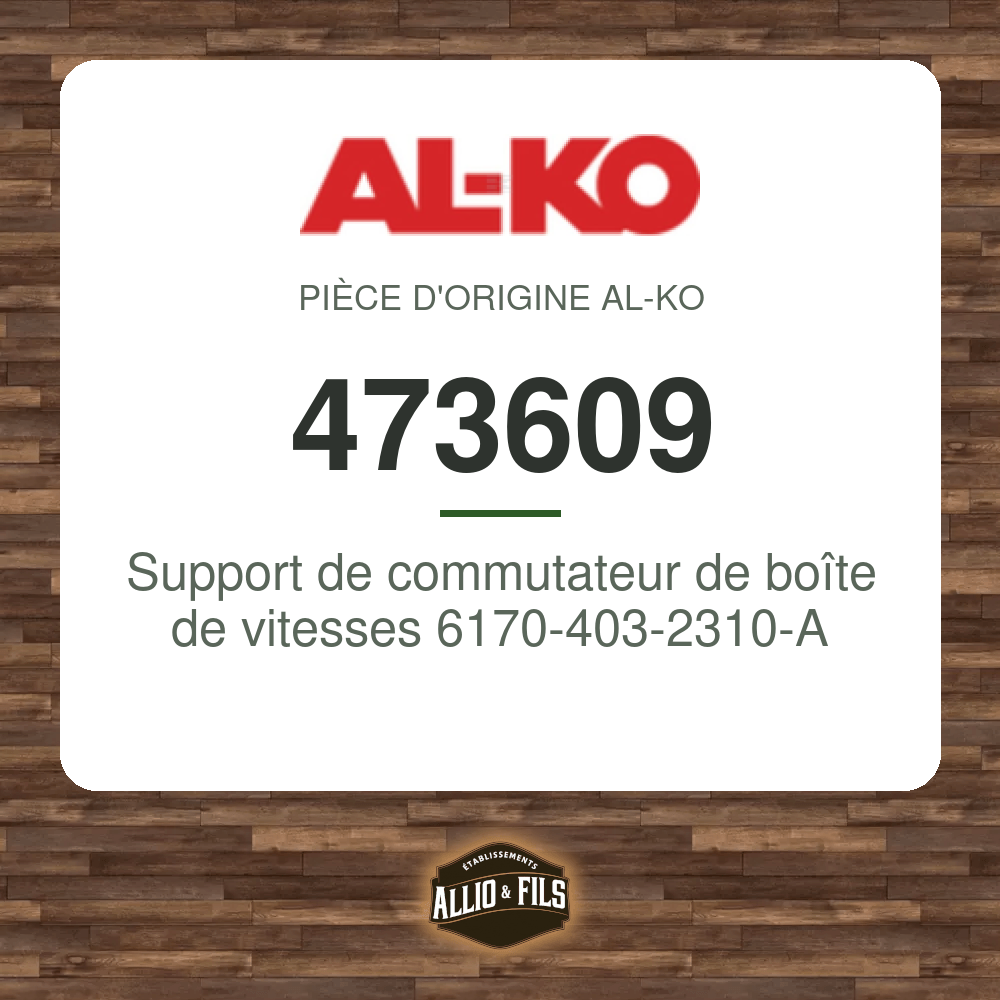 Support de commutateur de boîte de vitesses 6170-403-2310-A - AL-KO 473609