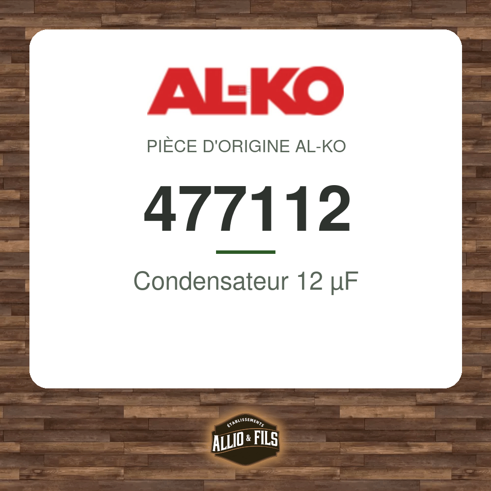 Condensateur 12 µF - AL-KO 477112