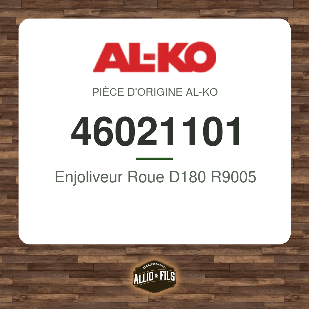 Enjoliveur Roue D180 R9005 - AL-KO 46021101