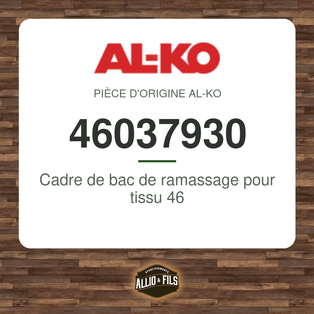 Cadre de bac de ramassage pour tissu 46 - AL-KO 46037930