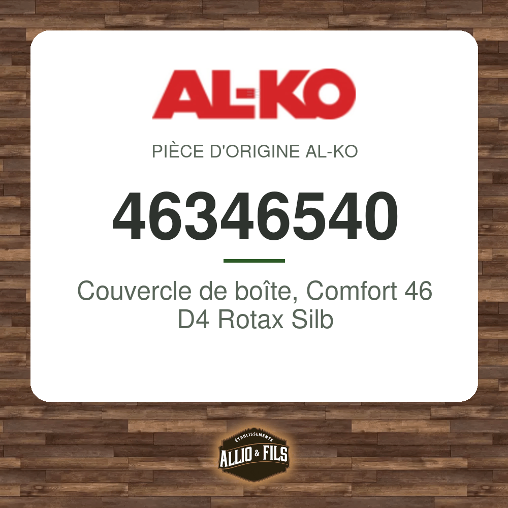Couvercle de boîte, Comfort 46 D4 Rotax Silb - AL-KO 46346540