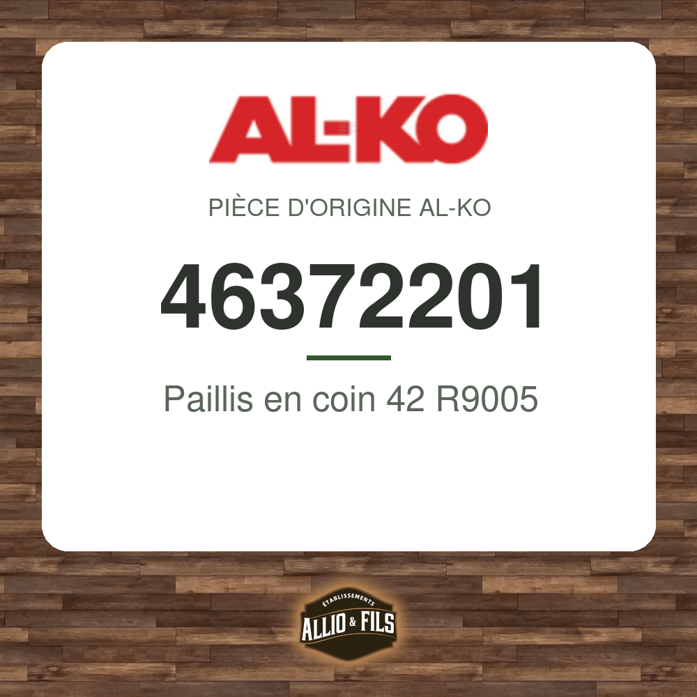 Paillis en coin 42 R9005 - AL-KO 46372201