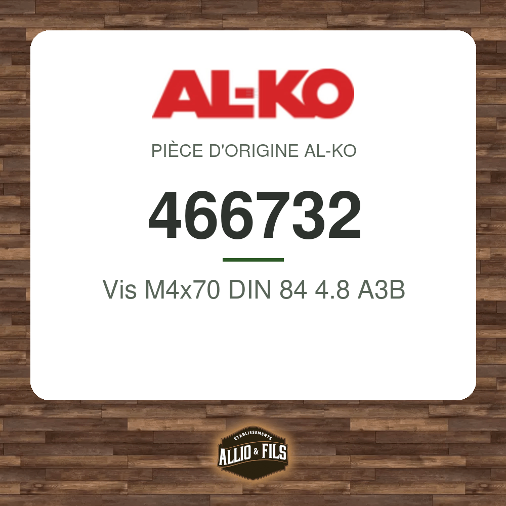 Vis M4x70 DIN 84 4.8 A3B - AL-KO 466732