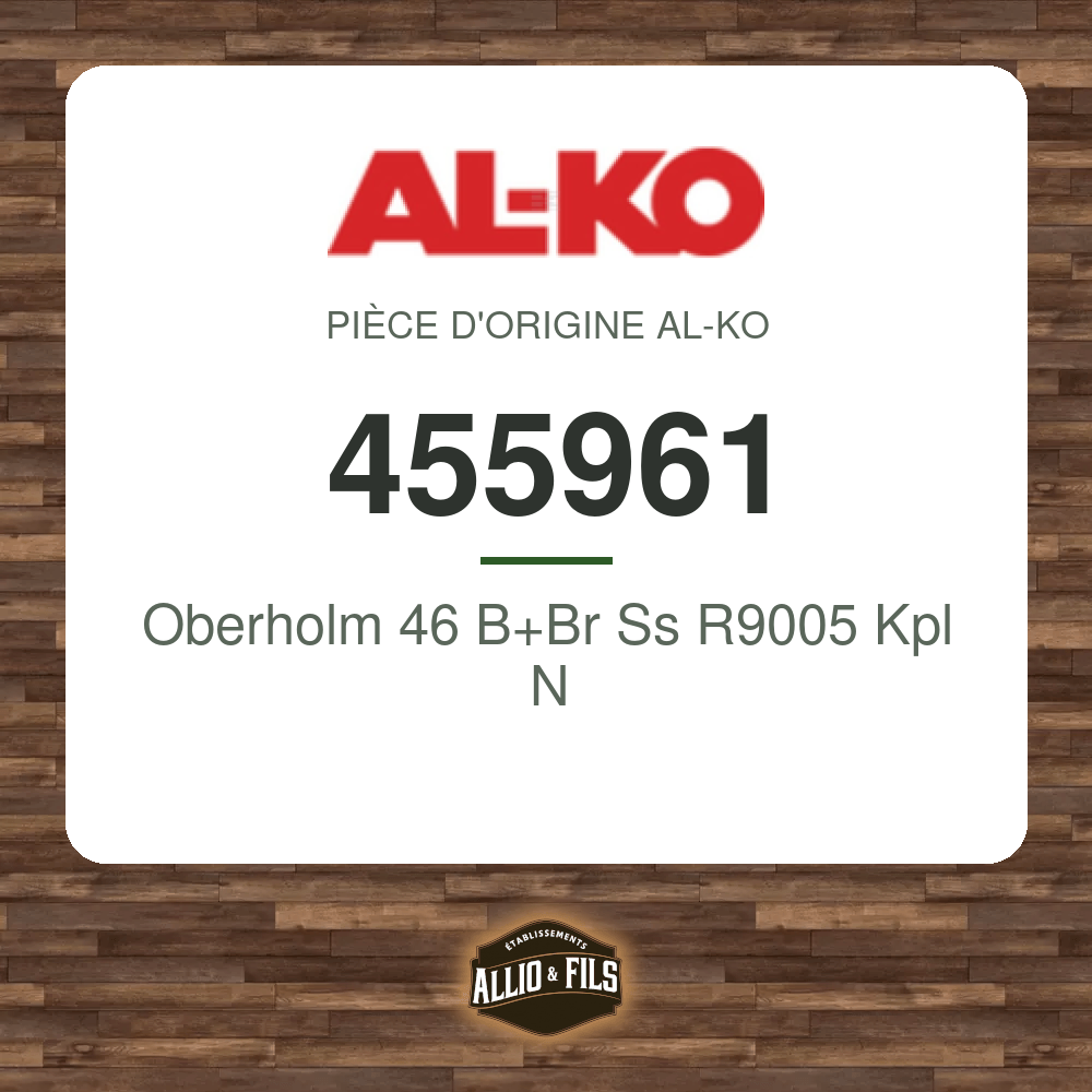 Oberholm 46 B+Br Ss R9005 Kpl N - AL-KO 455961