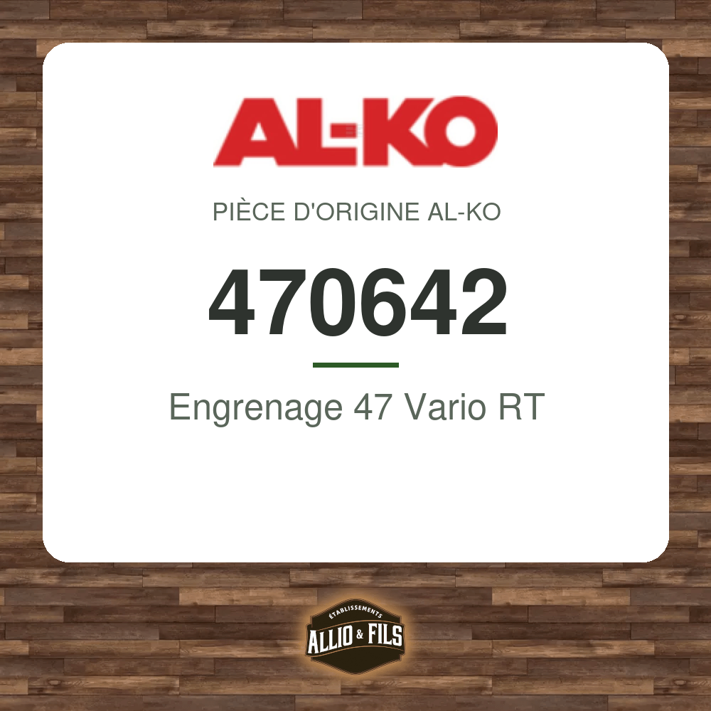 Engrenage 47 Vario RT - AL-KO 470642