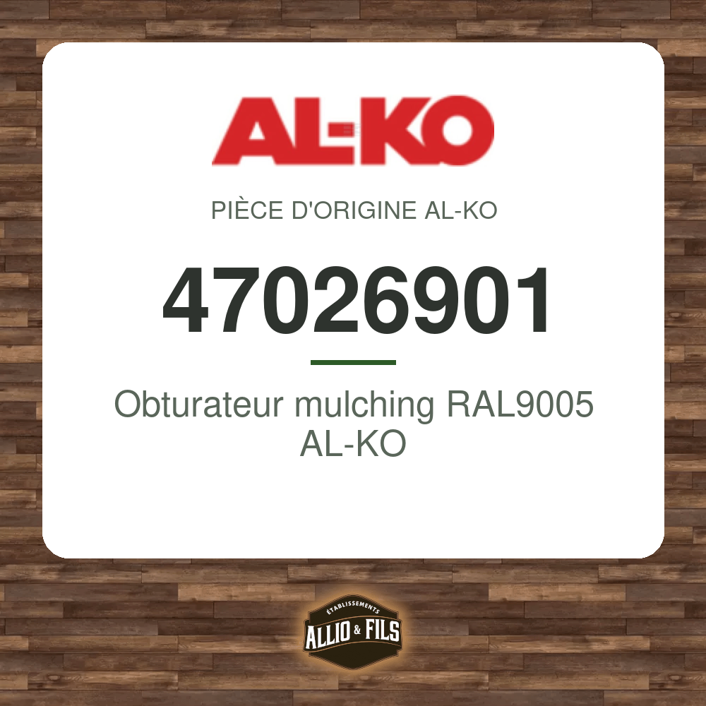 Obturateur mulching RAL9005 AL-KO - AL-KO 47026901